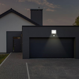 Projektor LED V-TAC 30W SAMSUNG CHIP czujnik ruchu funkcja cut-OFF czarny VT-30-S-B 3000K 2400lm 5 lat gwarancji