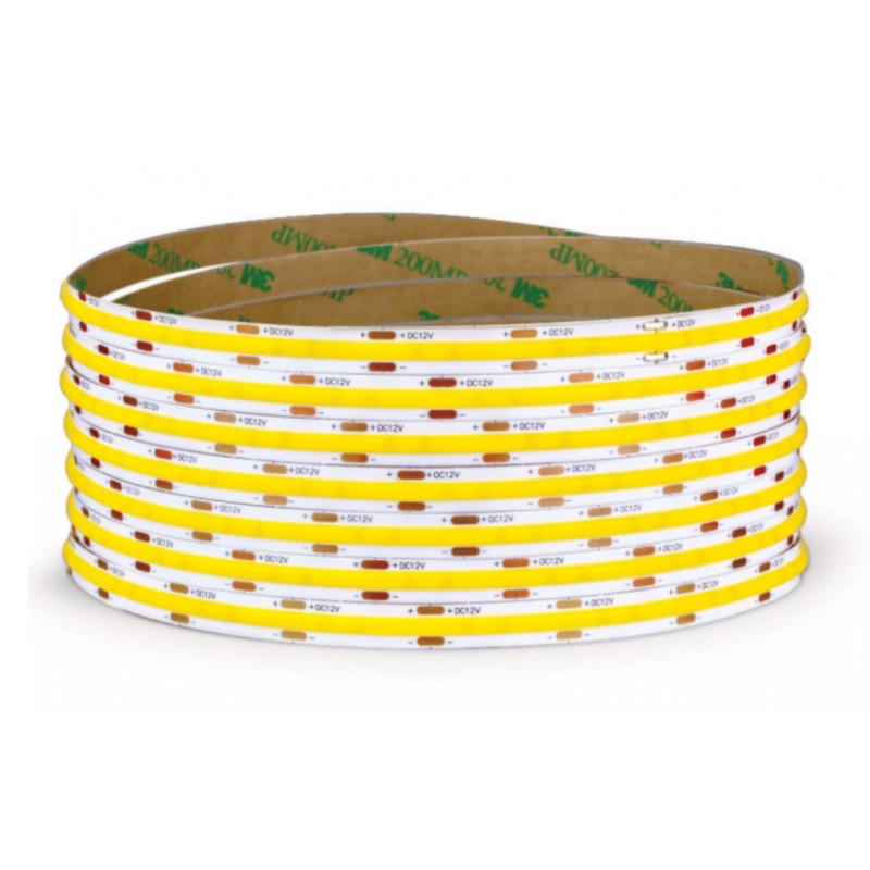 Taśma LED COB 480 LED/m IP20 - 9W, Barwa Ciepła (3000K)
