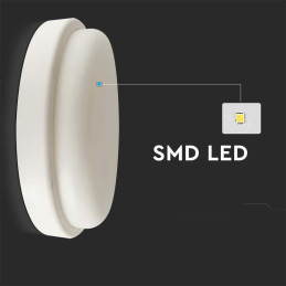 Plafon V-TAC 18W LED okrągły 195x38mm IP54 VT-8096 3000K 1820lm